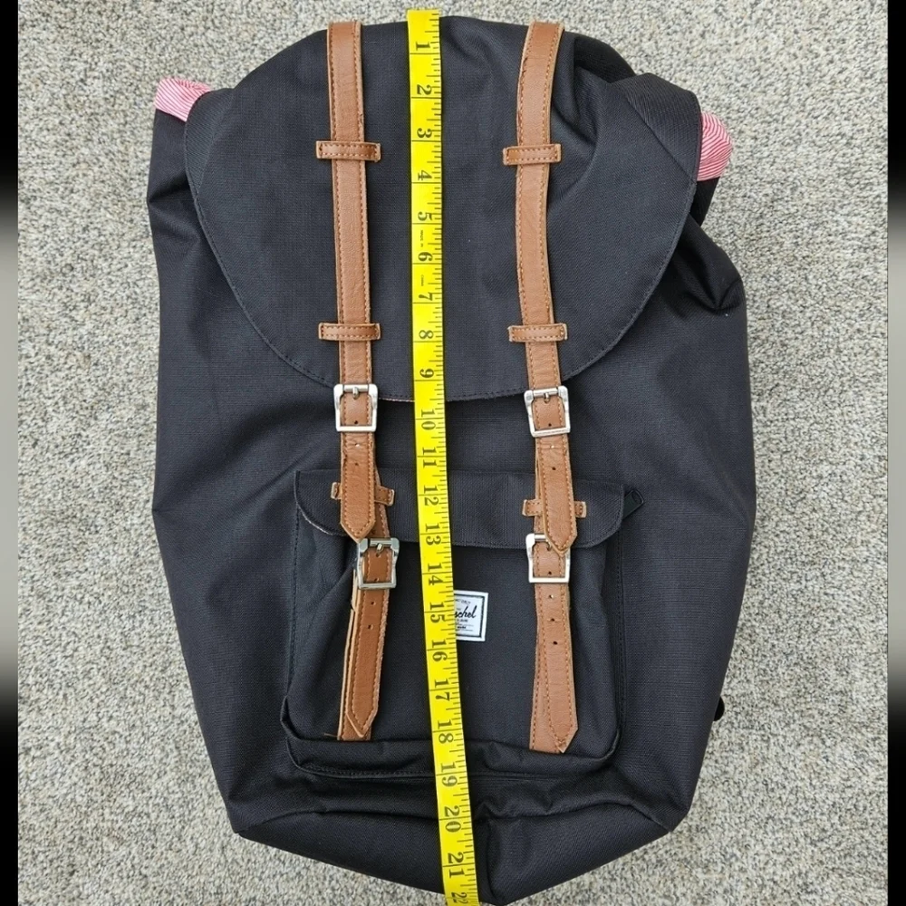 Herschel Little America Backpack Mid-Volume 21L Black Striped Laptop Bag Pack